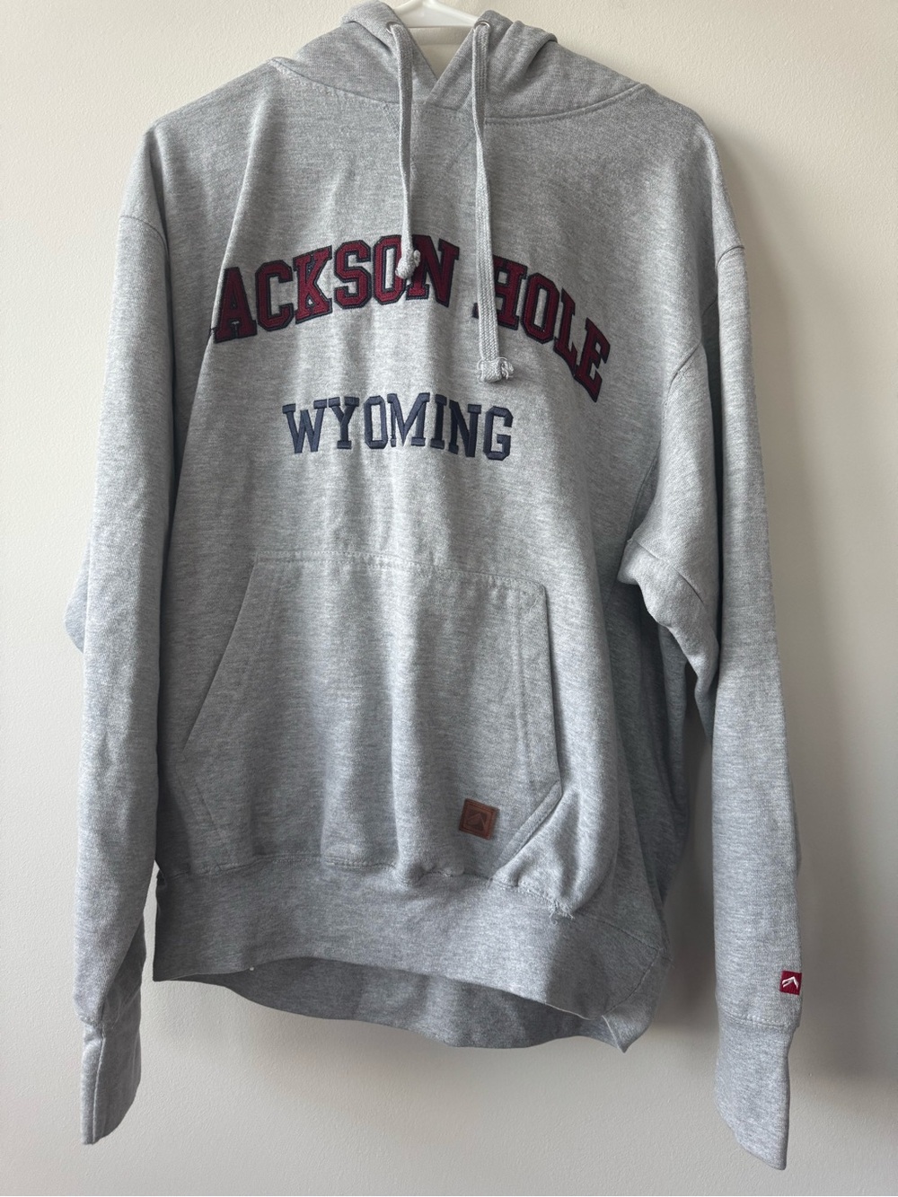 Jackson Hole Wyoming Gray Pullover Hoodie Country Western West Sz M